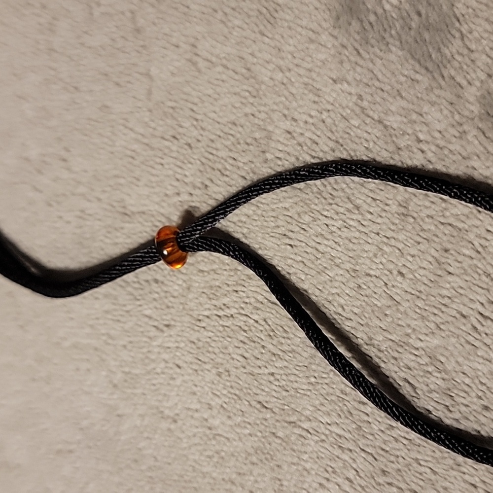 Vein Stone Ox Horn~Inner Mongolia Gobi Banded Eye Agate Curve Necklace Pendant - Picture 8 of 9